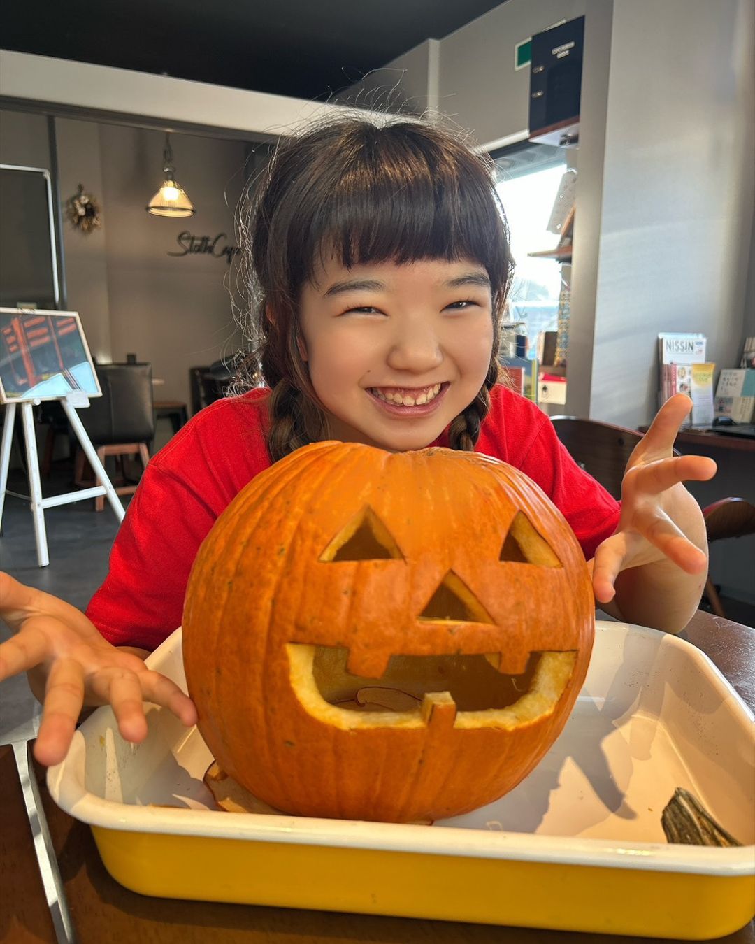 The finished jack-o'-lantern
