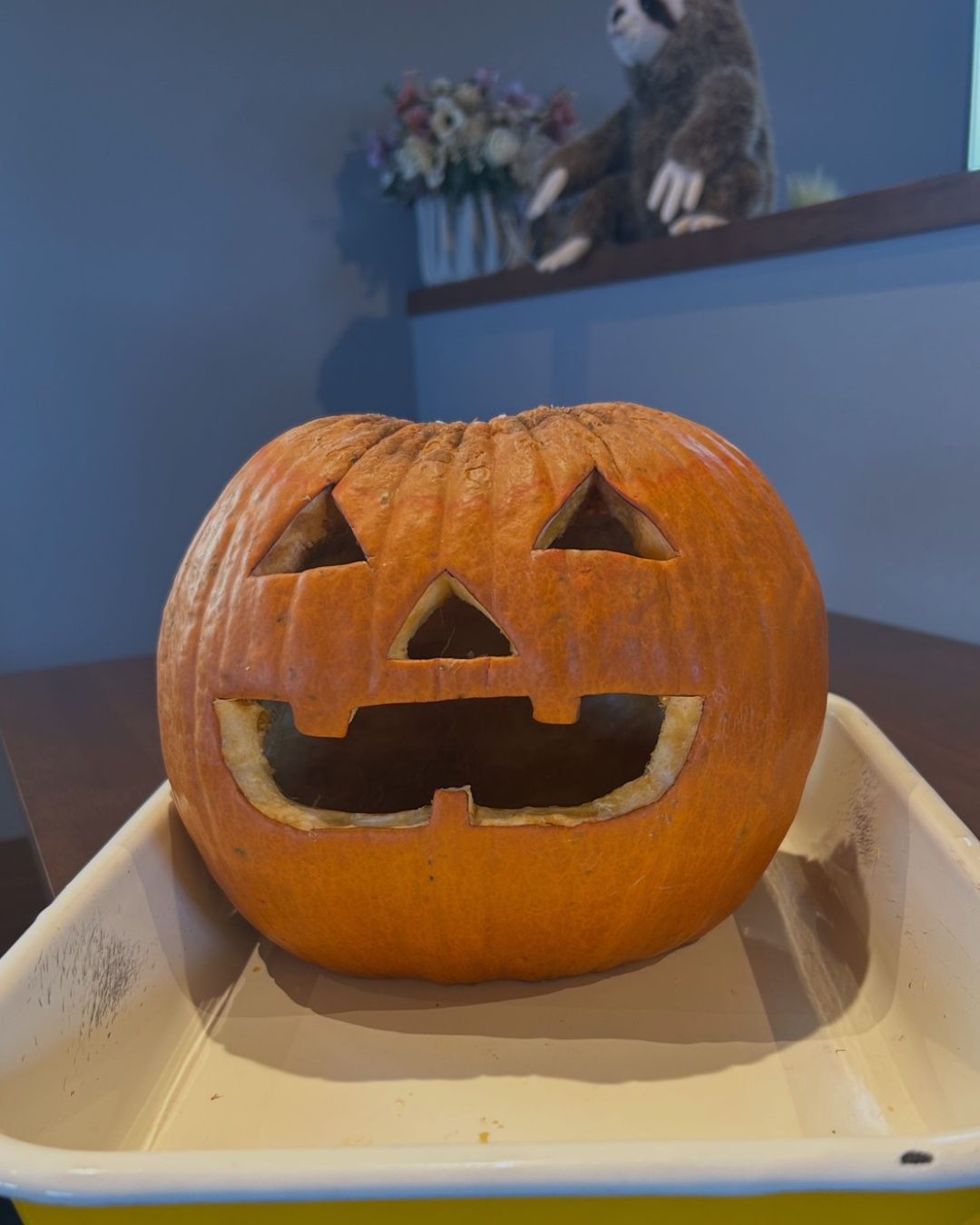 Guests carving the pumpkin